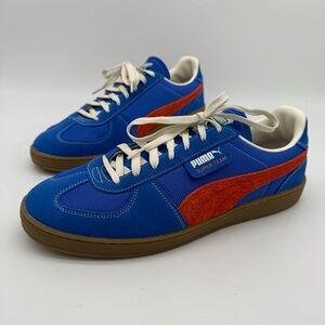 New Puma Super Team Blue Orange Suede Lo Sneaker Size 13
